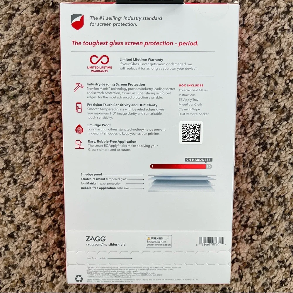 ZAGG - InvisibleShield Glass+ Screen Protector - Apple iPhone Xs MAX